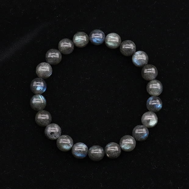 Labradorite Bracelet - Black Velvet