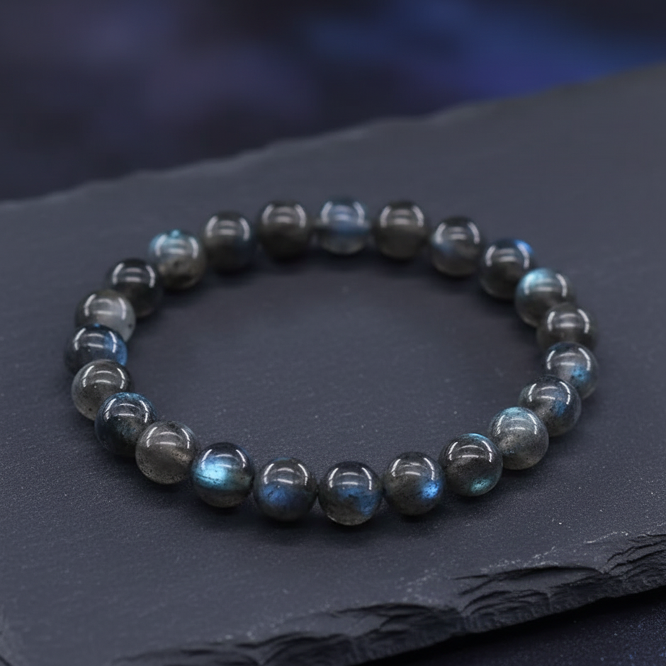Labradorite Bracelet - Dark Slate
