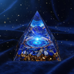Lapis Yin Yang Pyramid - Close Up