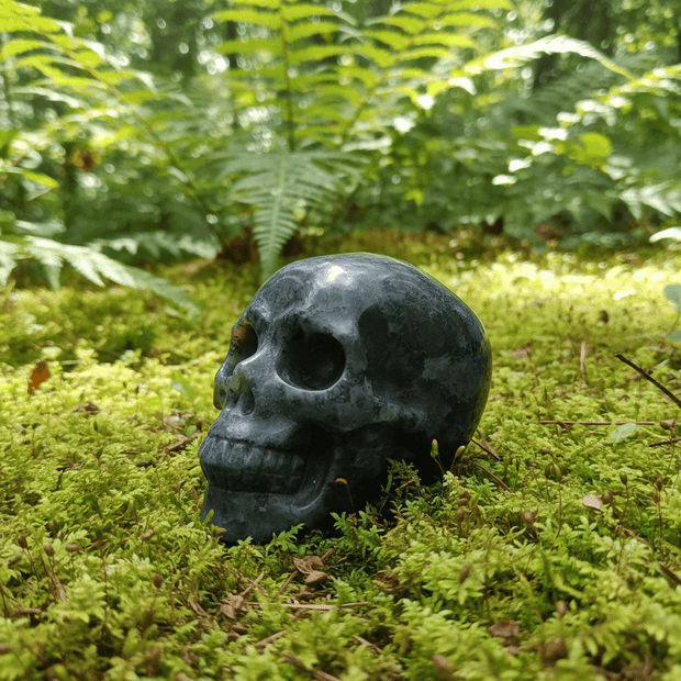 Larvikite Crystal Skull Carving - DP Online