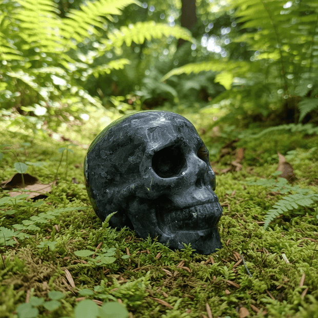 Larvikite Crystal Skull Carving - DP Online