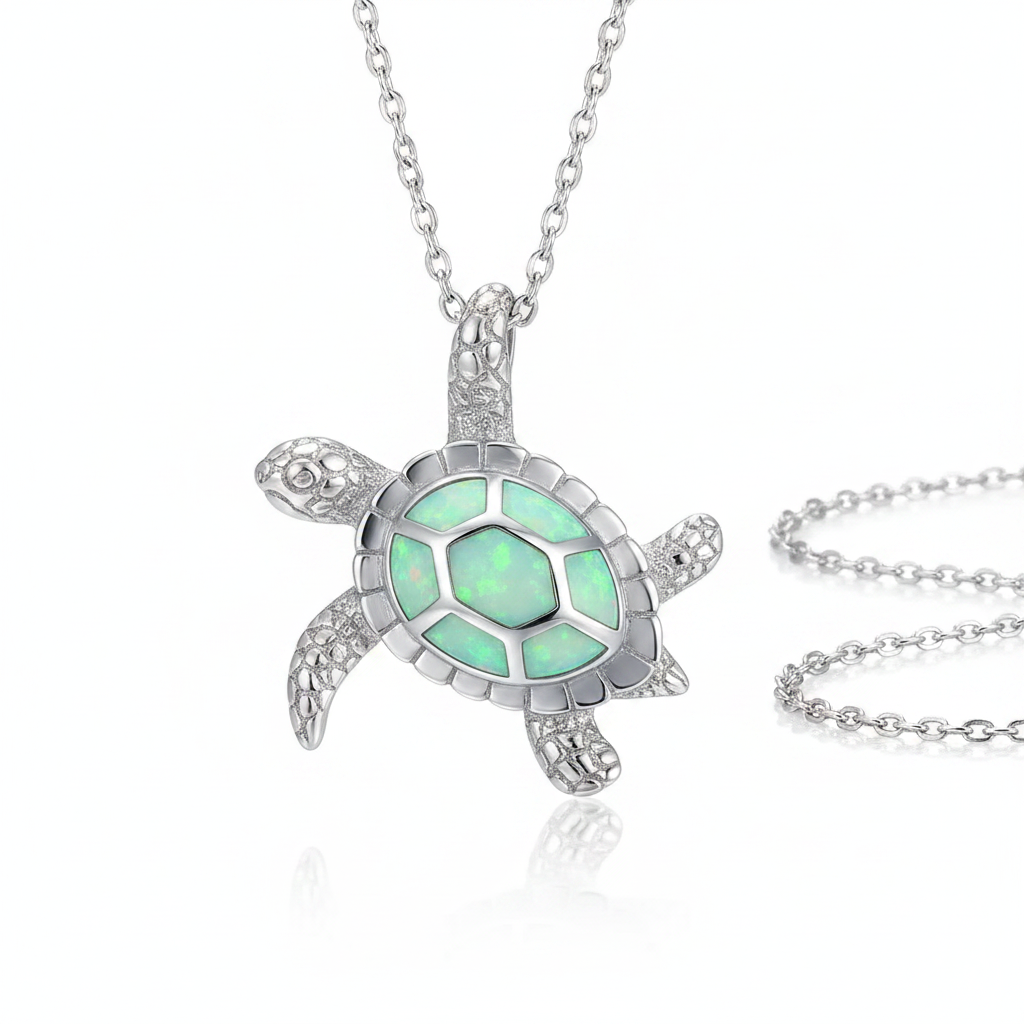 Light Green Turtle Pendant