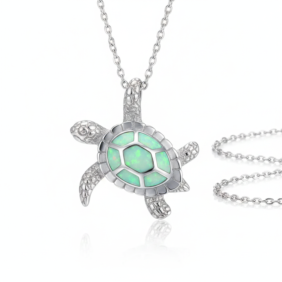 Light Green Turtle Pendant