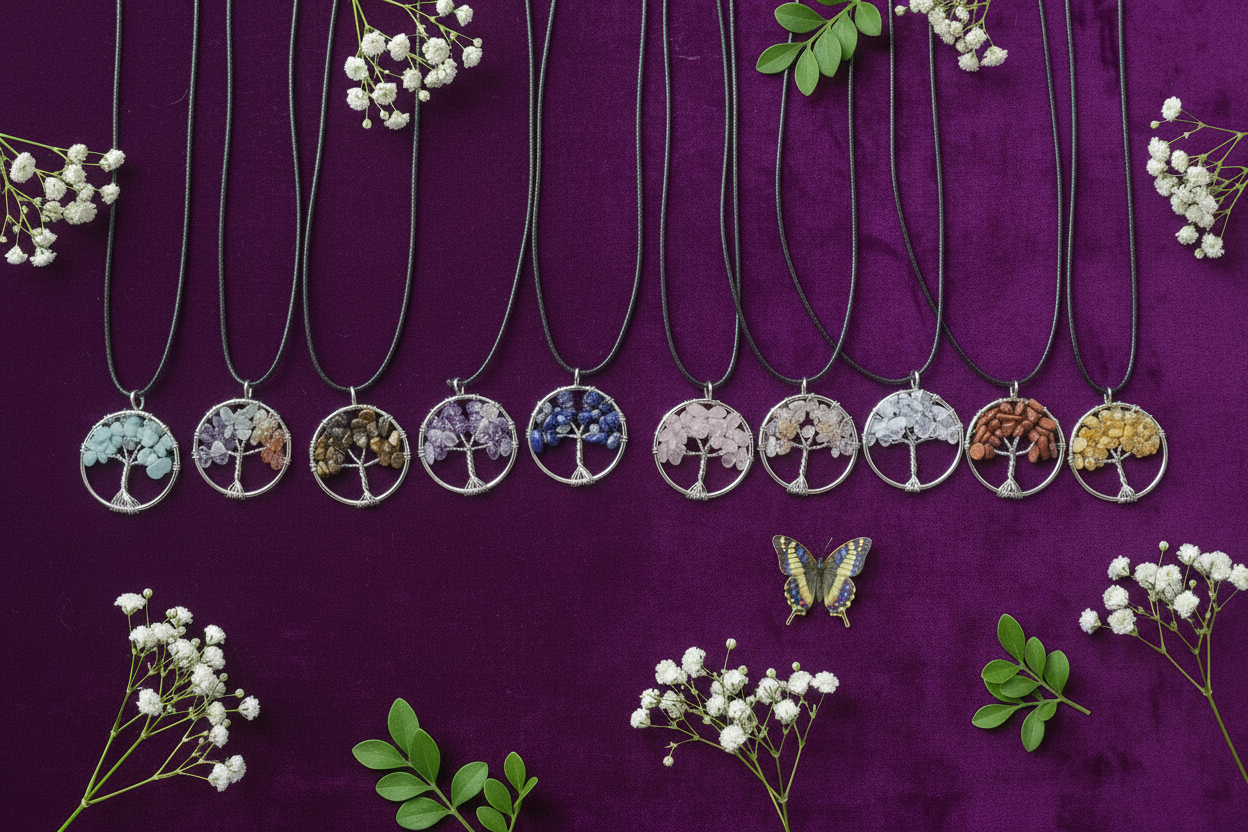 Main Group Photo - Grey Agate 6th Pendant