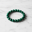 Malachite Bracelet Overhead on Marble