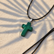 Malachite cross close-up