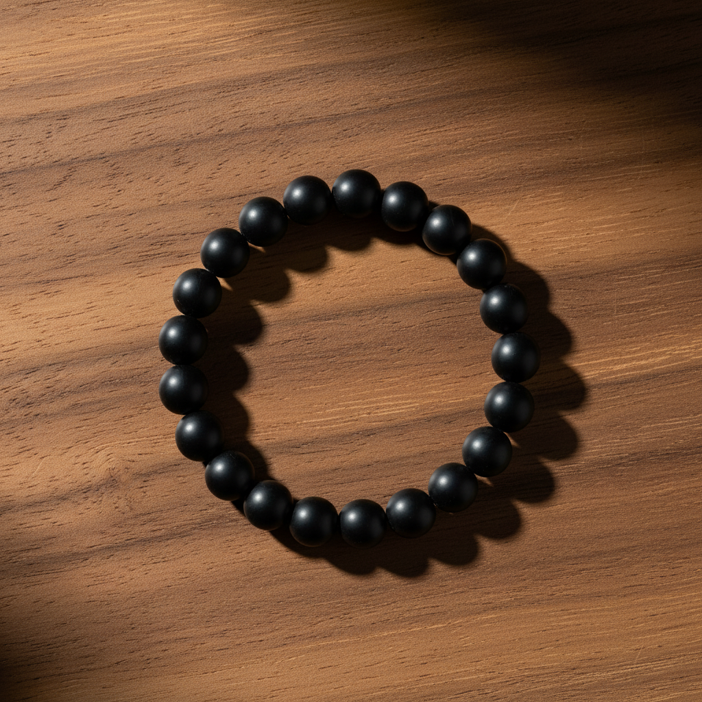 Matte Black Onyx Bracelet Overhead