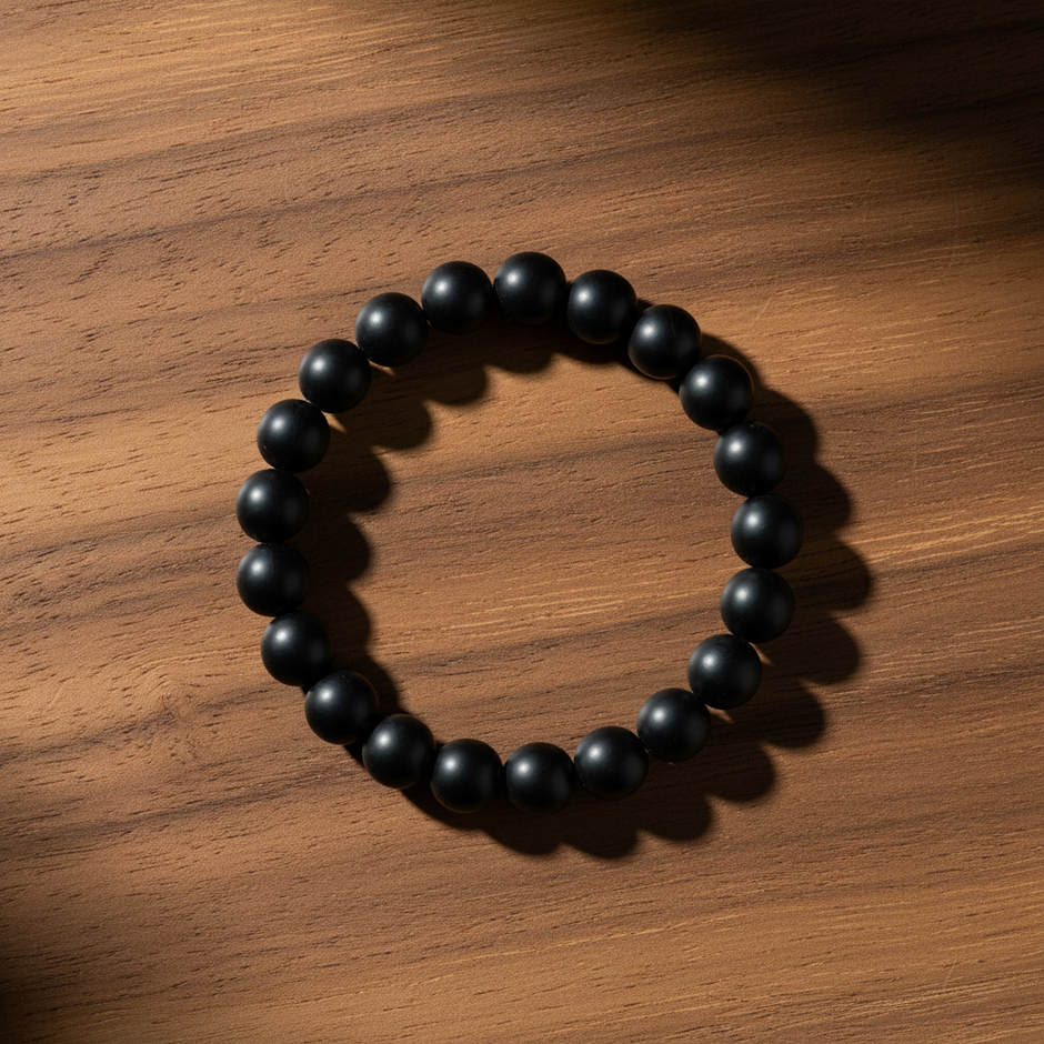 Matte Black Onyx Bracelet Overhead