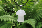 Milky Quartz Mushroom Pendant – Greenery