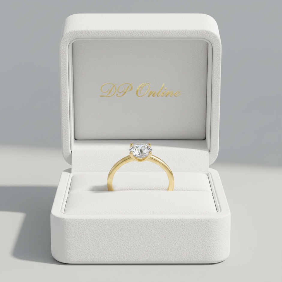 Moissanite Solitaire - DP Online Box Clean