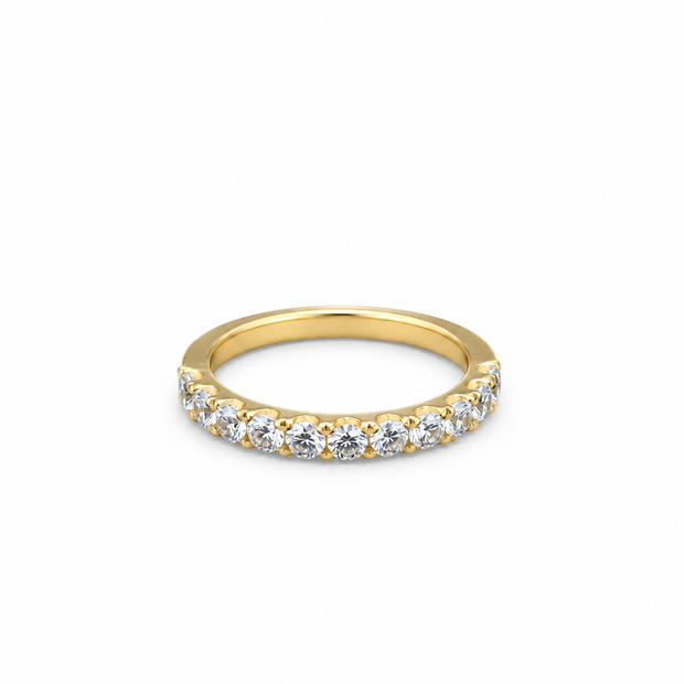 14ct Gold Titanium Moissanite Wedding Band