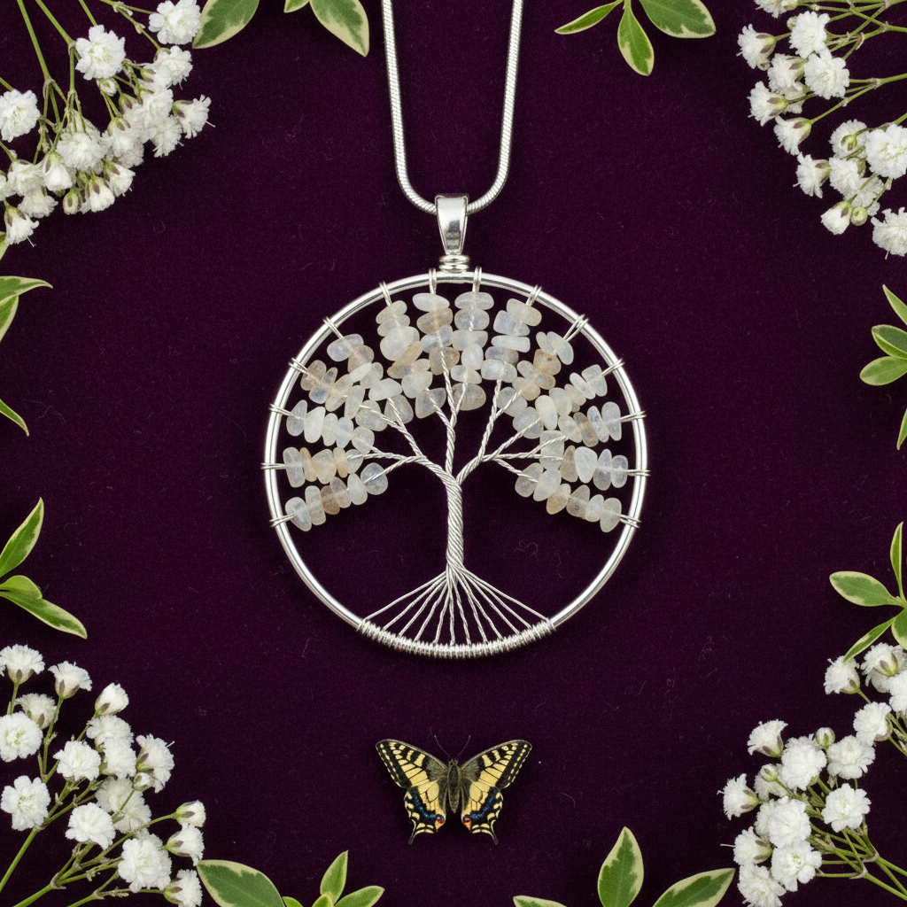Moonstone Tree of Life Pendant