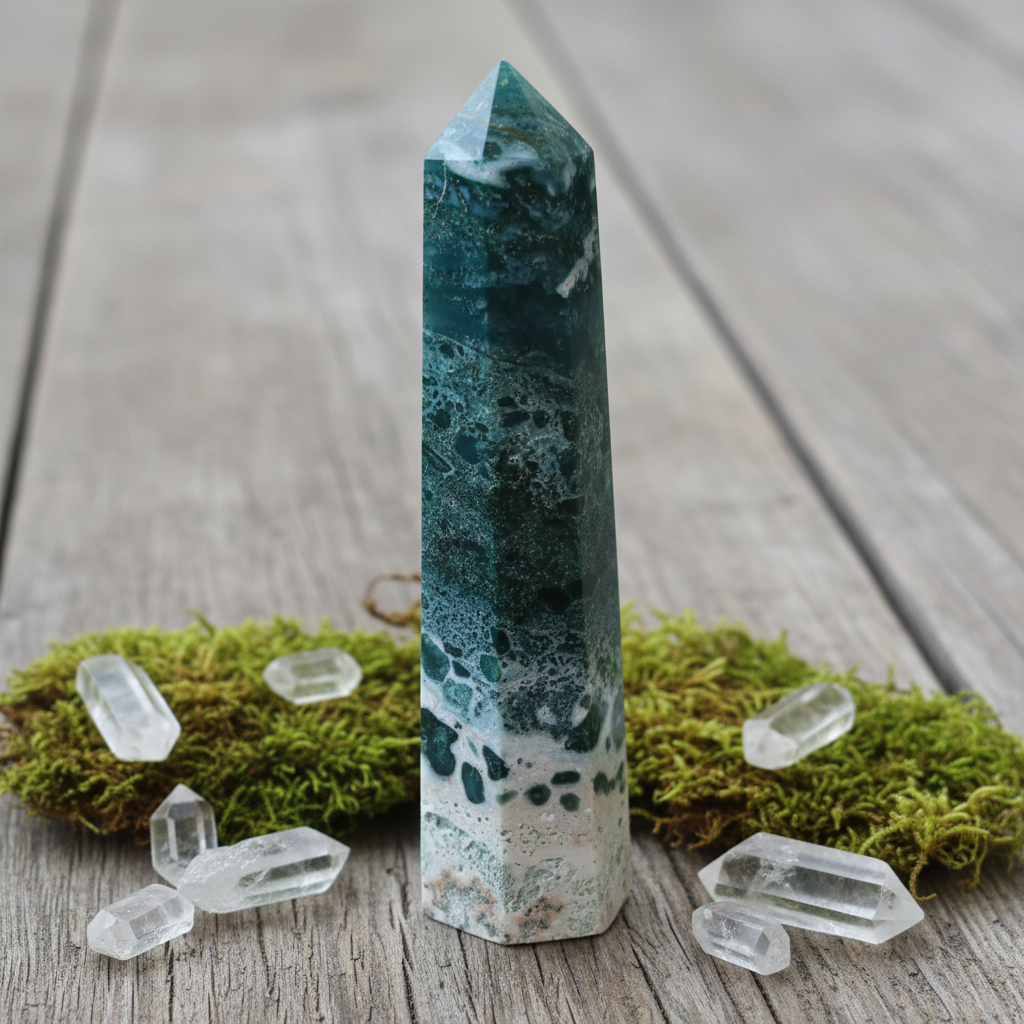 Moss Agate 3 Wood