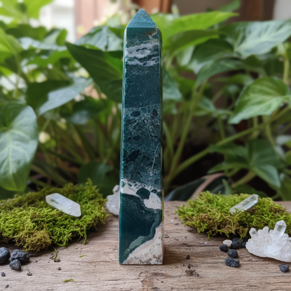 Moss Agate 4 Wood