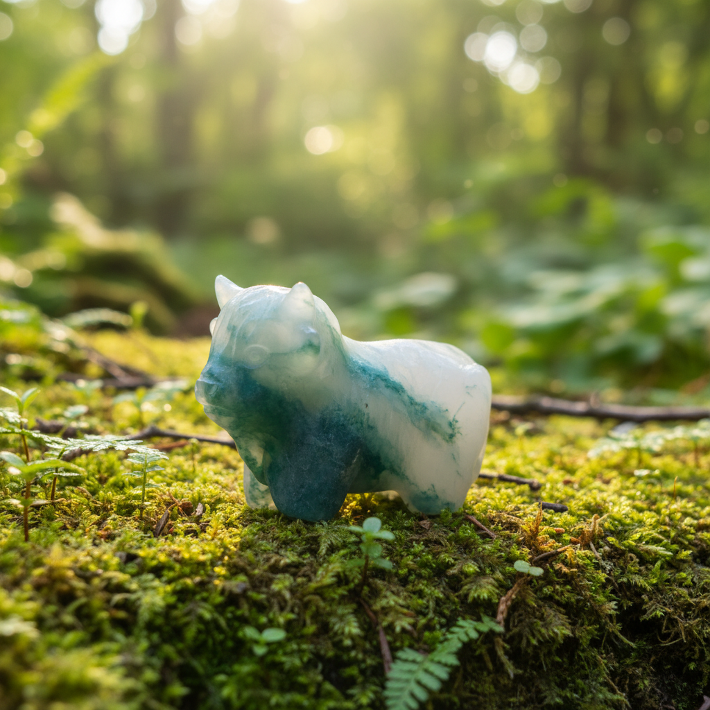 Moss Agate Highland Cow