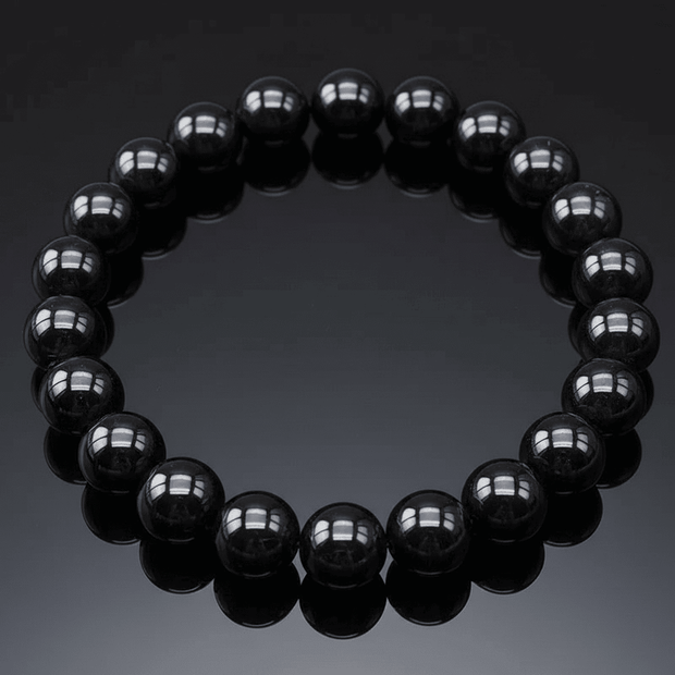Natural 8mm Black Obsidian Crystal Stone Bracelet - DP Online