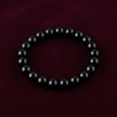 Natural 8mm Black Onyx Crystal Stone Polished Stretch Bracelet - DP Online
