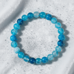 Natural 8mm Blue Agate Crystal Stone Bracelet - DP Online