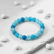 Natural 8mm Blue Agate Crystal Stone Bracelet - DP Online