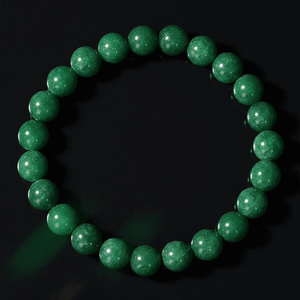 Natural 8mm Crystal Green Jade Stone Bracelet - DP Online