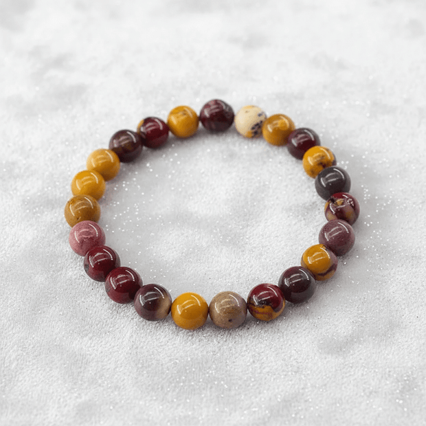 Natural 8mm Egg Yolk Crystal Stone Bracelet - DP Online