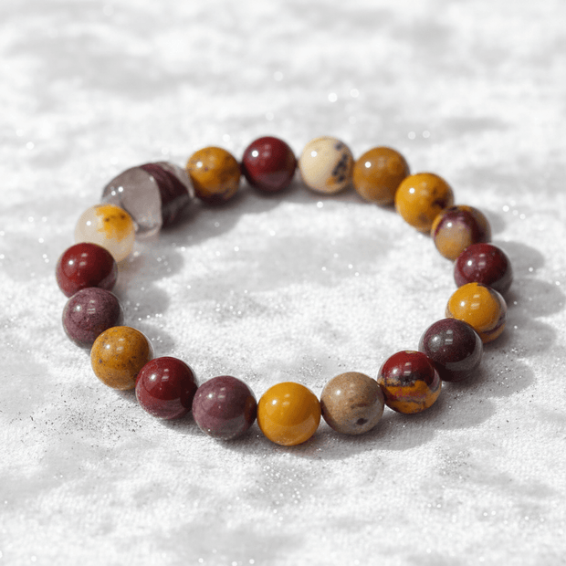 Natural 8mm Egg Yolk Crystal Stone Bracelet - DP Online