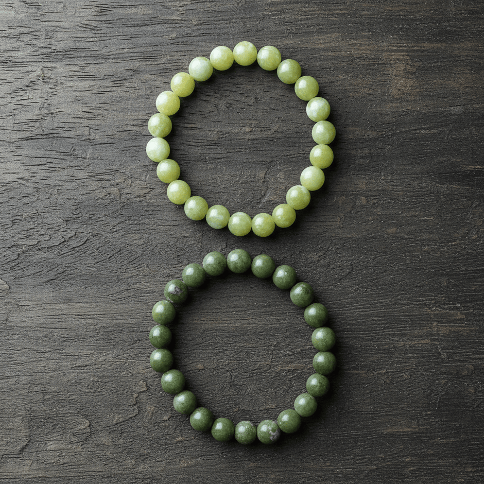 Natural 8mm Nephrite Jade Crystal Stone Bracelet - DP Online