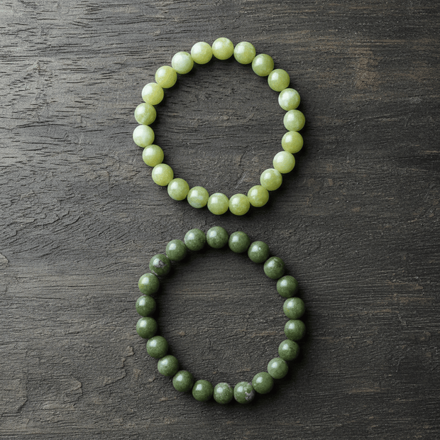 Natural 8mm Nephrite Jade Crystal Stone Bracelet - DP Online