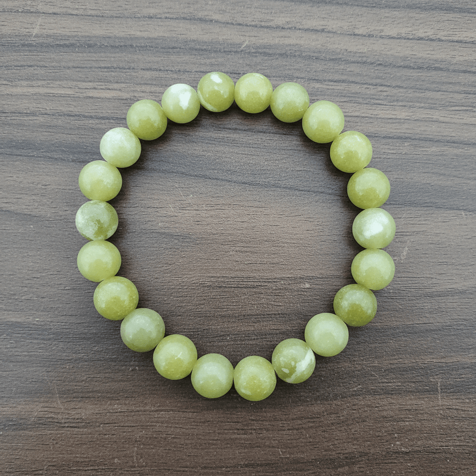 Natural 8mm Nephrite Jade Crystal Stone Bracelet - DP Online