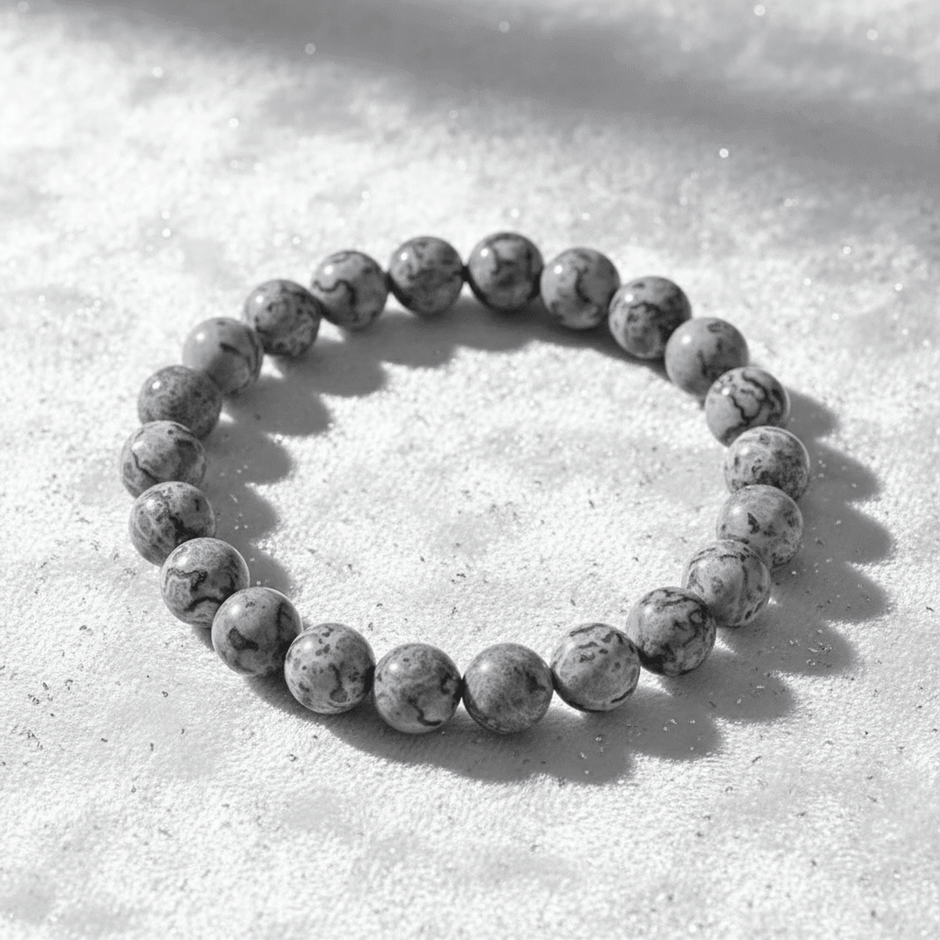 Natural 8mm Picasso Jasper Crystal Stone Bracelet - DP Online