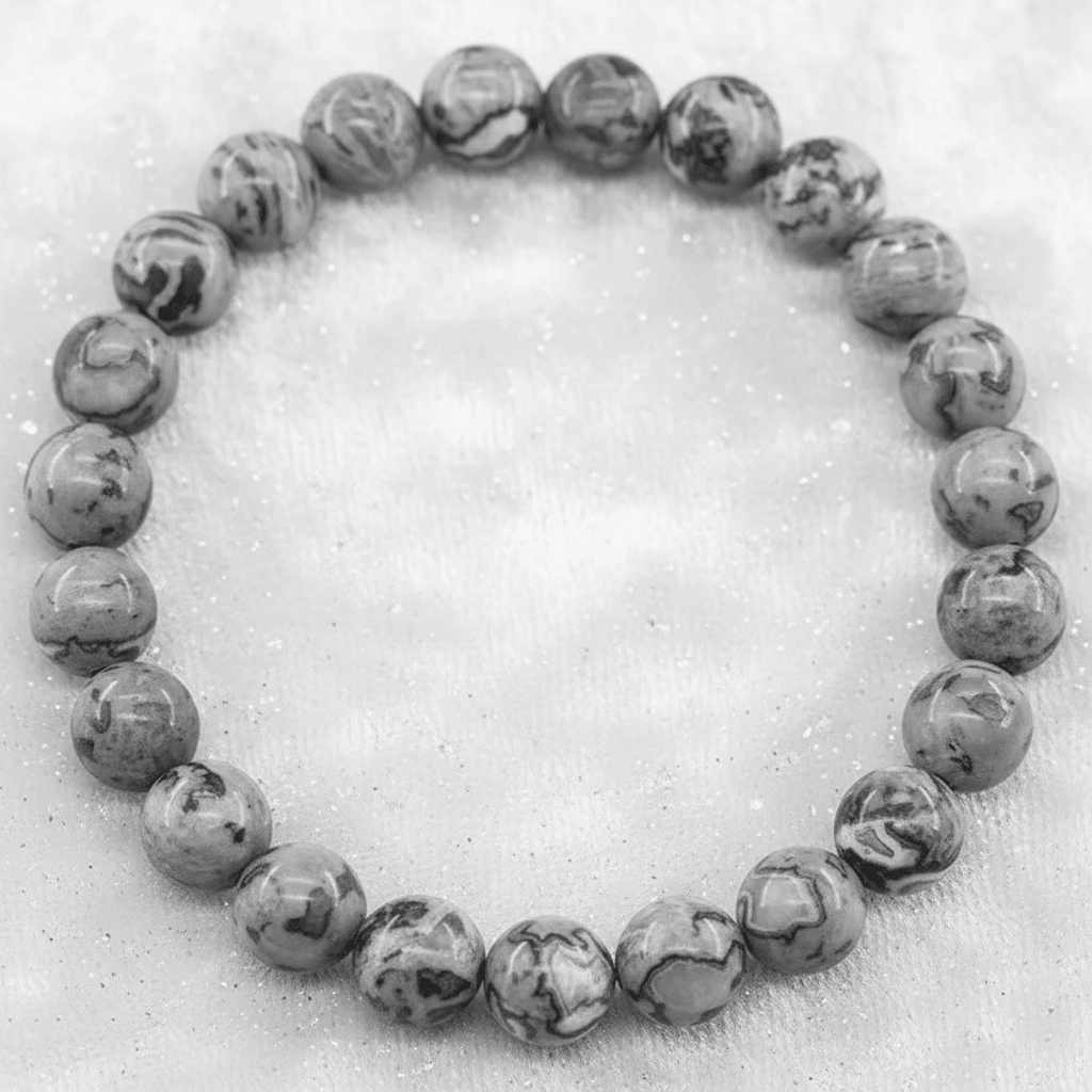 Natural 8mm Picasso Jasper Crystal Stone Bracelet - DP Online