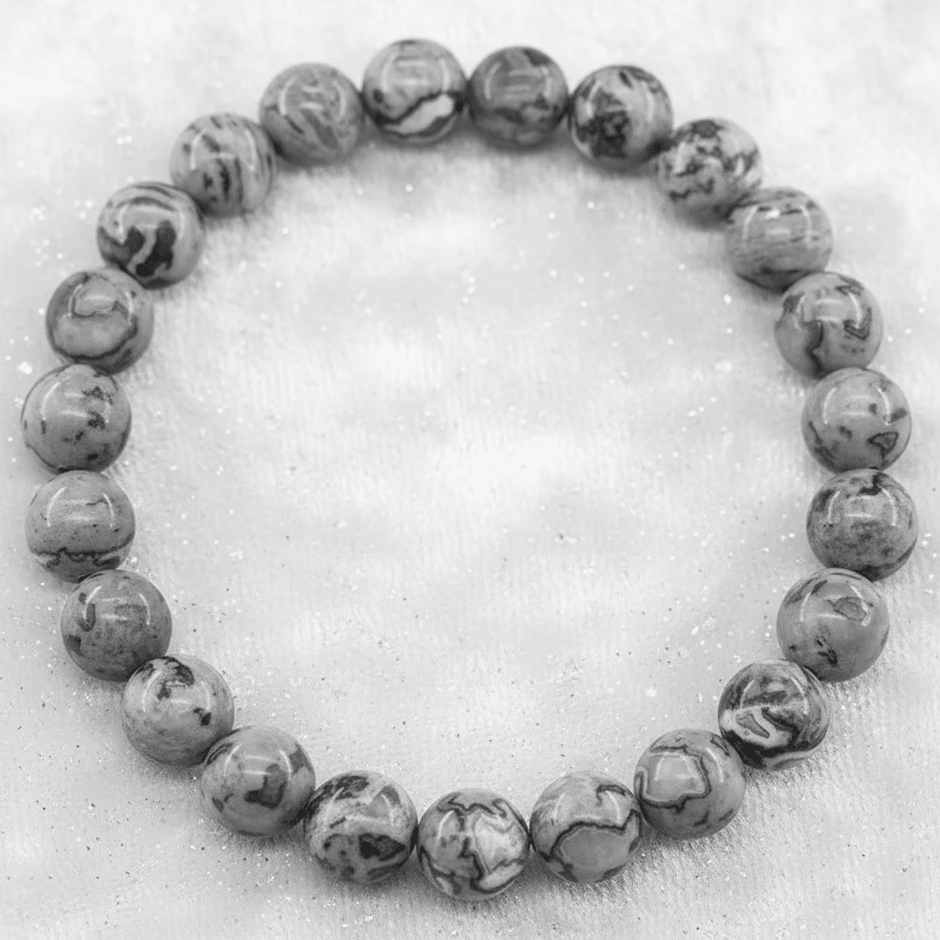 Natural 8mm Picasso Jasper Crystal Stone Bracelet - DP Online