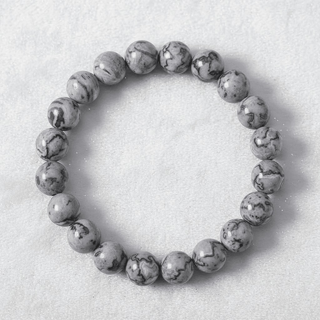 Natural 8mm Picasso Jasper Crystal Stone Bracelet - DP Online