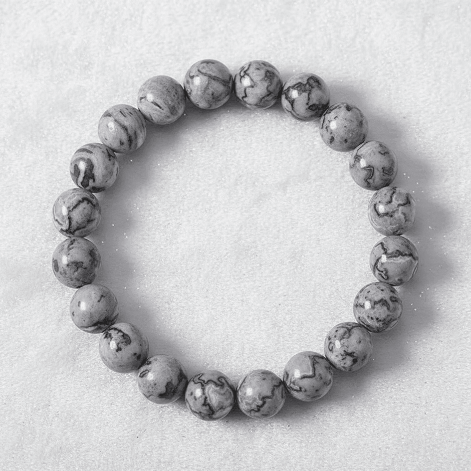 Natural 8mm Picasso Jasper Crystal Stone Bracelet - DP Online