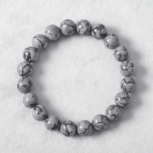 Natural 8mm Picasso Jasper Crystal Stone Bracelet - DP Online