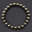 Natural 8mm Pyrite Crystal Stone Bracelet - DP Online