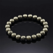Natural 8mm Pyrite Crystal Stone Bracelet - DP Online