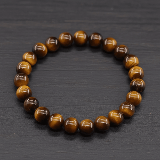 Natural 8mm Tiger's Eye Crystal Stone Bracelet - DP Online