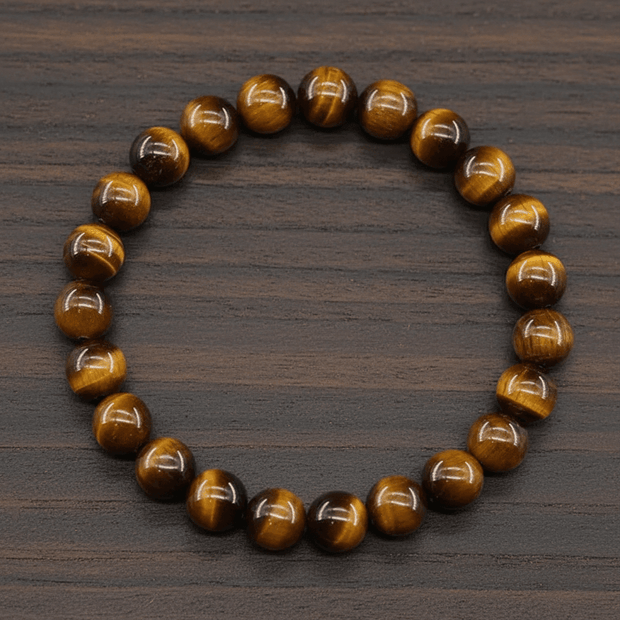 Natural 8mm Tiger's Eye Crystal Stone Bracelet - DP Online
