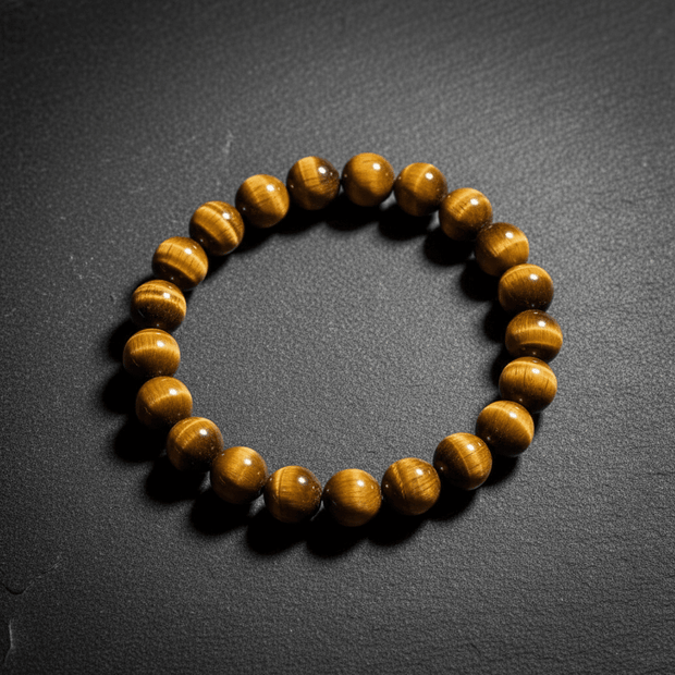 Natural 8mm Tiger's Eye Crystal Stone Stretch Bracelet - DP Online