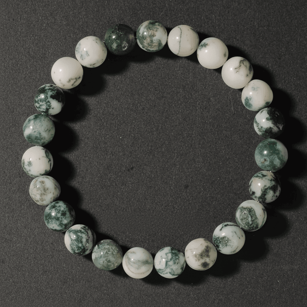 Natural 8mm Tree Agate Crystal Stone Bracelet - DP Online