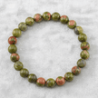 Natural 8mm Unakite Crystal Stone Bracelet - DP Online