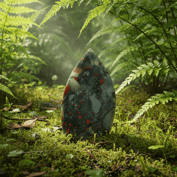 Natural African Bloodstone Crystal Stone Teardrop Carving - DP Online