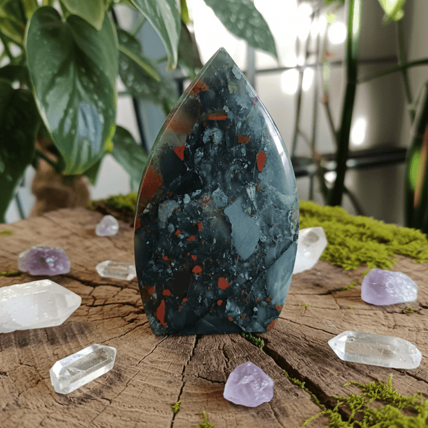 Natural African Bloodstone Crystal Stone Teardrop Carving - DP Online