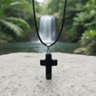 Natural Black Obsidian Crystal Stone Pendant Necklace - DP Online