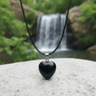 Natural Black Obsidian Crystal Stone Pendant Necklace - DP Online