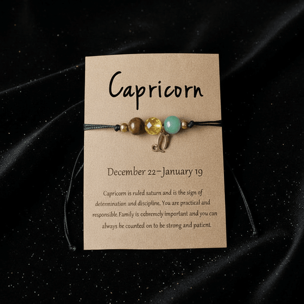 Natural Crystal Stone Constellation Double-Layer Pendant Bracelet - DP Online