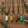 Natural Crystal Stone Cylinder Pendant Necklace | Howlite Collection - DP Online