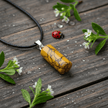 Natural Crystal Stone Cylinder Pendant Necklace | Howlite Collection - DP Online