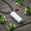 Natural Crystal Stone Cylinder Pendant Necklace | Howlite Collection - DP Online